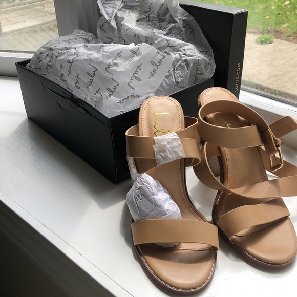 Light Nude Ankle Strap Heels - Picture 4 of 4